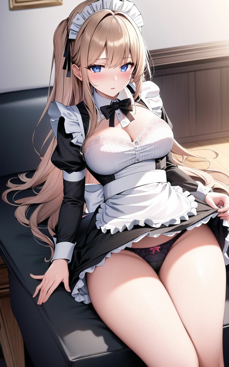 サンプル画像3:真面目なメイドのみだらなパンツ。150枚(キュートティーンズ【AI実写】) [d_366334]