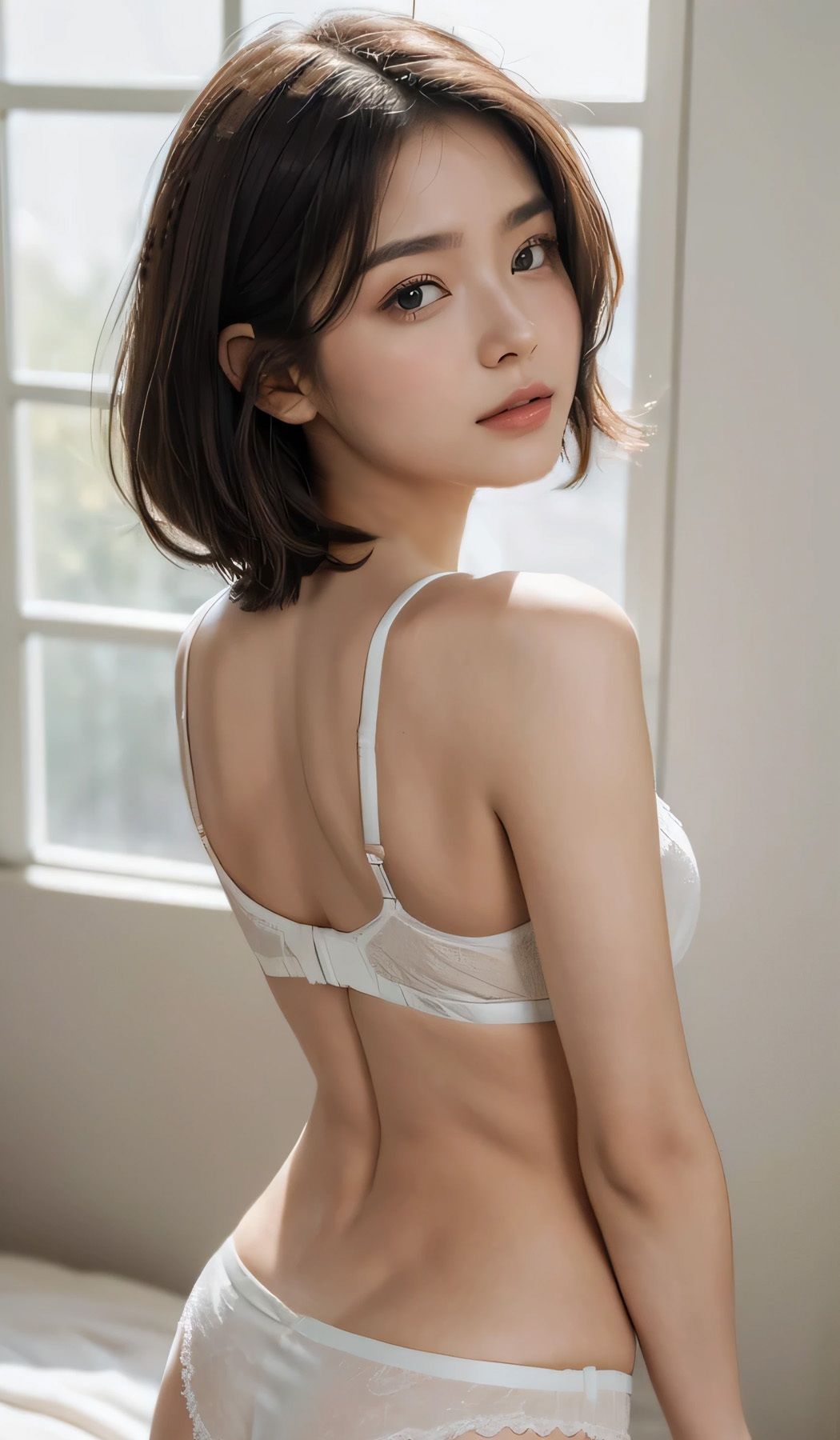 サンプル画像3:女子校生可憐な下着【実写系AI】JK・白いブラ・白いパンティ・制服(薄暮工房) [d_366589]