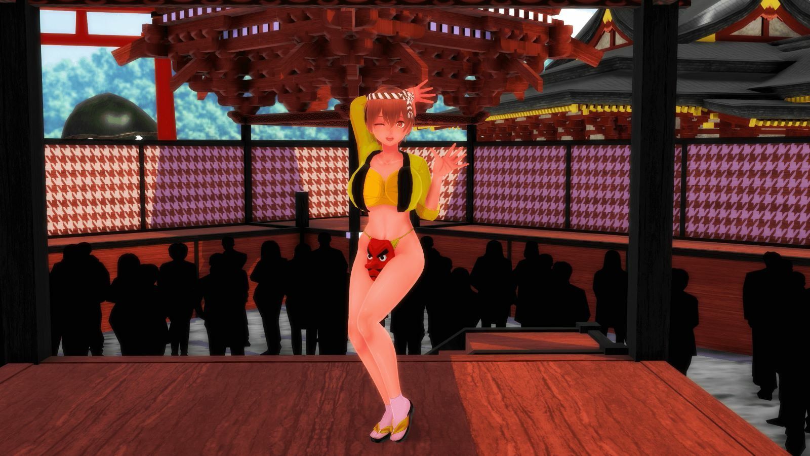 サンプル画像2:【ふたなりダンス】チンプラガールズのふんどしご開帳ダンス（応援版）(JOKERのアトリエ) [d_366645]