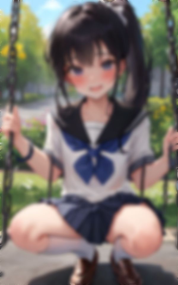 サンプル画像1:公園で遊ぶ無邪気な少女制服編(panpanyama3) [d_366672]