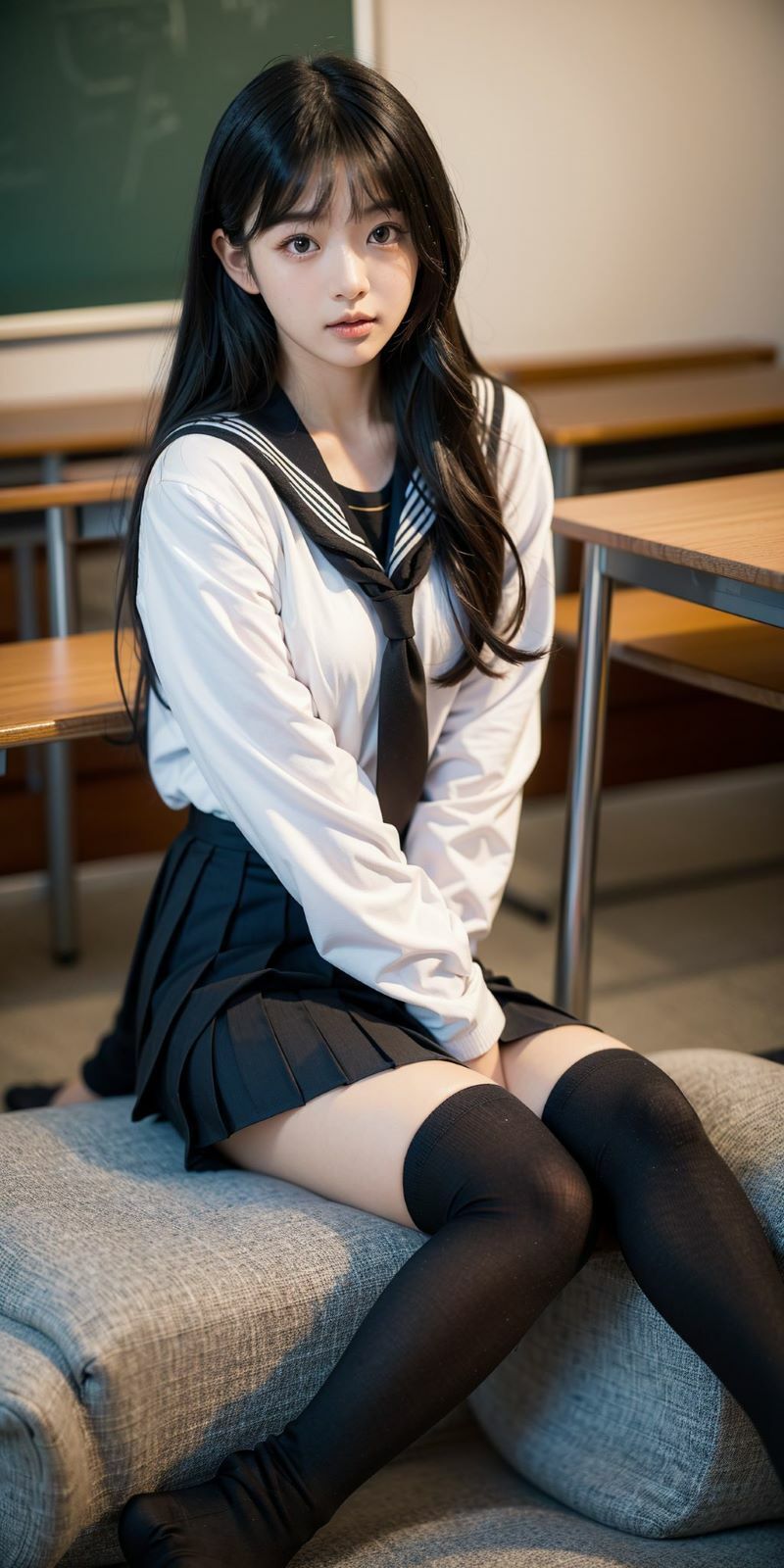 サンプル画像1:ニーハイ＆ハイソックス美少女特集(脚人) [d_366707]