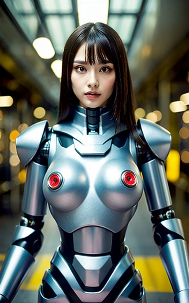 サンプル画像1:機械化されたサイボーグ美女【AIヌードグラビア】(AI picture factory) [d_366803]