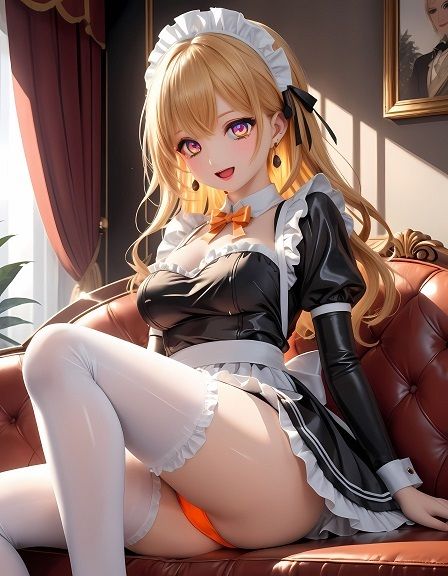 サンプル画像4:えちえちメイドのネオンカラーパンツ〜座り編〜(D.P.H.) [d_366839]