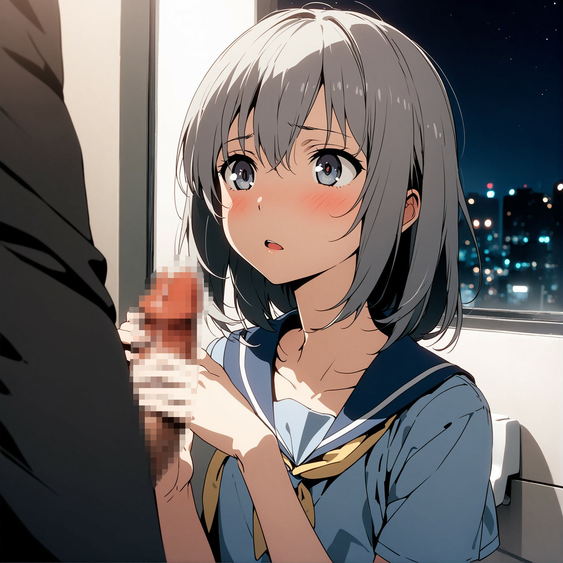 サンプル画像1:【超高画質 作品数約300枚以上！】幸薄少女達と夜の秘め事 （制服エッチシリーズ 1）(Nature lover) [d_366840]