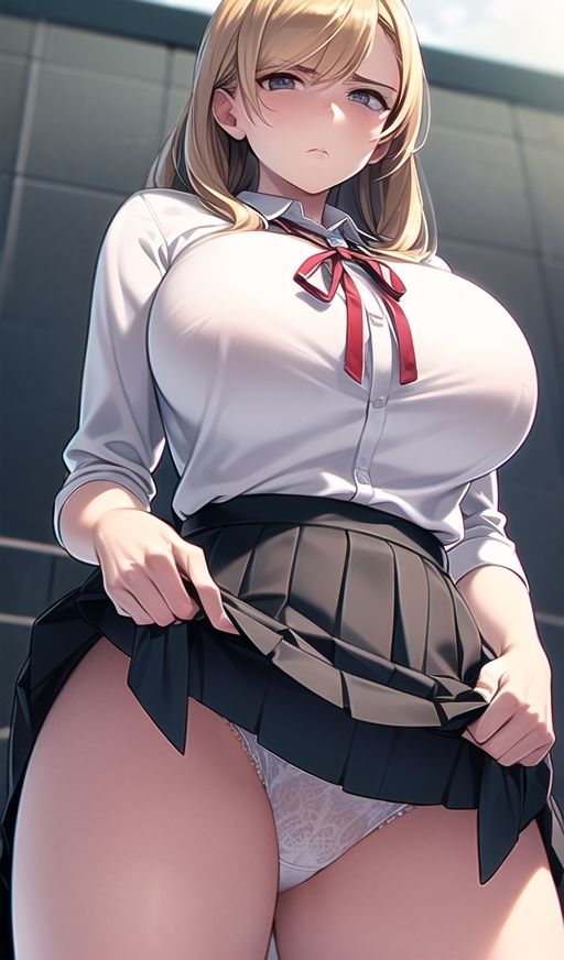 サンプル画像3:ムチムチ太もも制服美女に嫌な顔されながらおパンツ見せてもらいました 1(ムチムチ堂本舗) [d_366874]