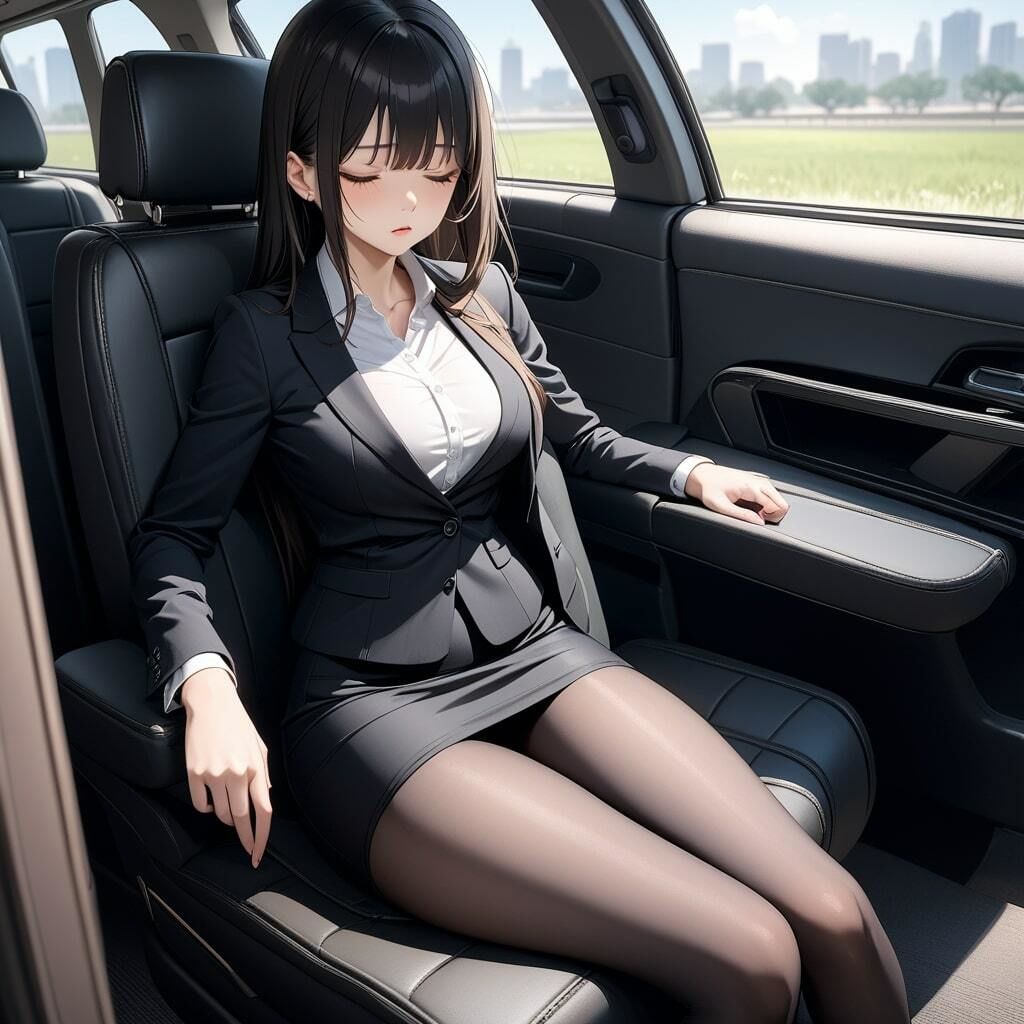 黒ストッキング脚の魅力！働くOLさんの画像7