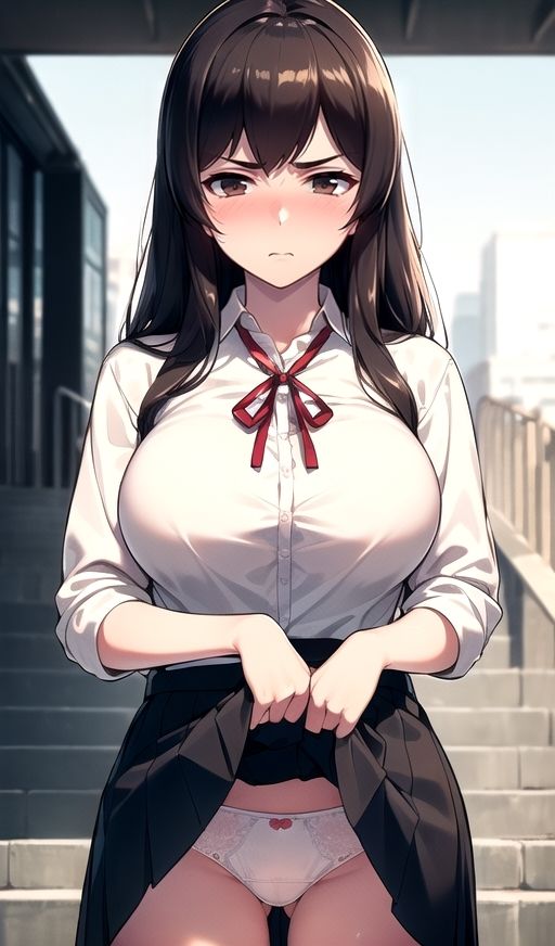 サンプル画像2:ムチムチ太もも制服美女に嫌な顔されながらおパンツ見せてもらいました 2(ムチムチ堂本舗) [d_366880]