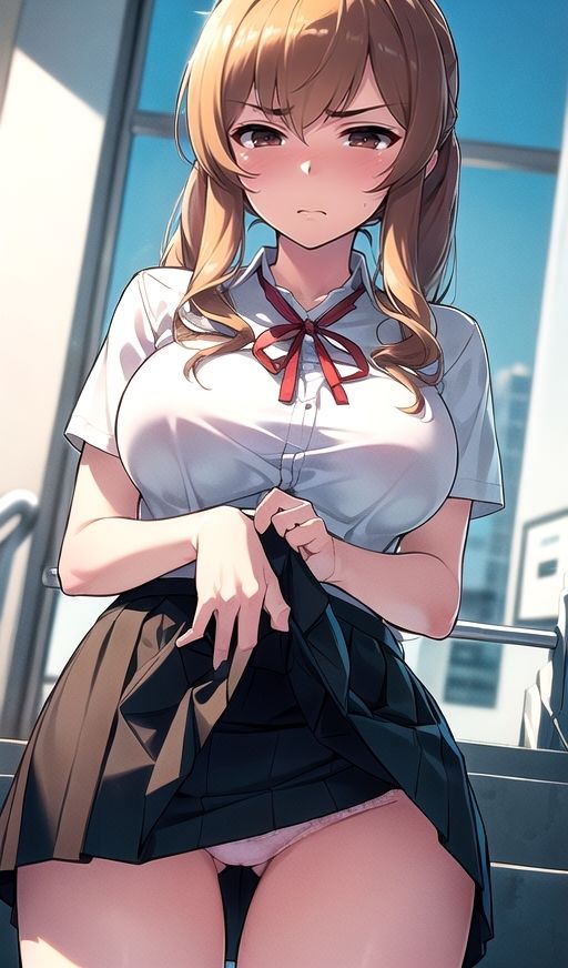 サンプル画像4:ムチムチ太もも制服美女に嫌な顔されながらおパンツ見せてもらいました 2(ムチムチ堂本舗) [d_366880]