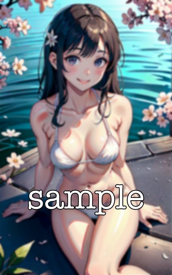 サンプル画像2:桜の下でビキニ！春に桜の下でえちえち露出撮影会・・・ 出会い系で知り合った美女にお願いしてみる・・・(突撃汁男) [d_367096]