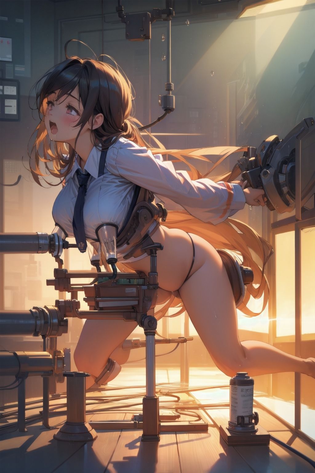 サンプル画像1:拘束JK搾乳(AI美女妄想図鑑) [d_367412]