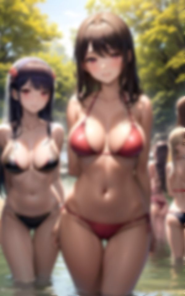 サンプル画像3:淫乱美女たちが集まるハーレム温泉天国に潜入してみたら…。(美人AIラボ) [d_367440]