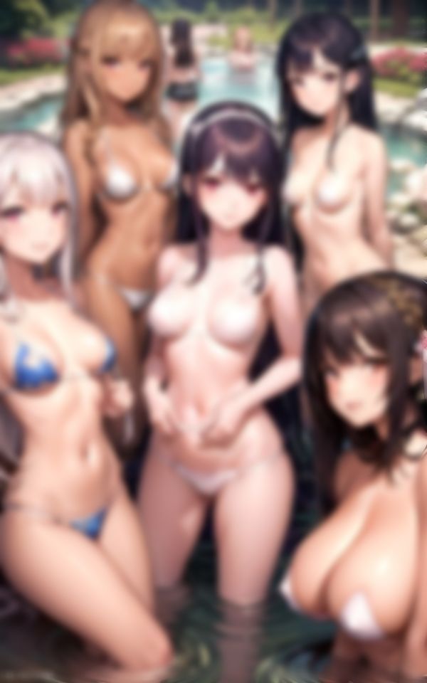 サンプル画像5:淫乱美女たちが集まるハーレム温泉天国に潜入してみたら…。(美人AIラボ) [d_367440]