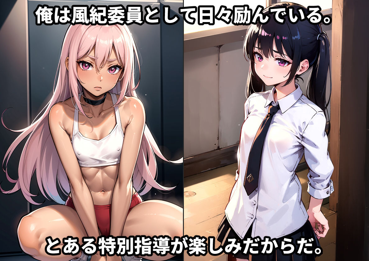 サンプル画像2:風紀委員の俺は女子生徒のために愛情たっぷりの乳首指導を実施する(kawaii創造) [d_367471]