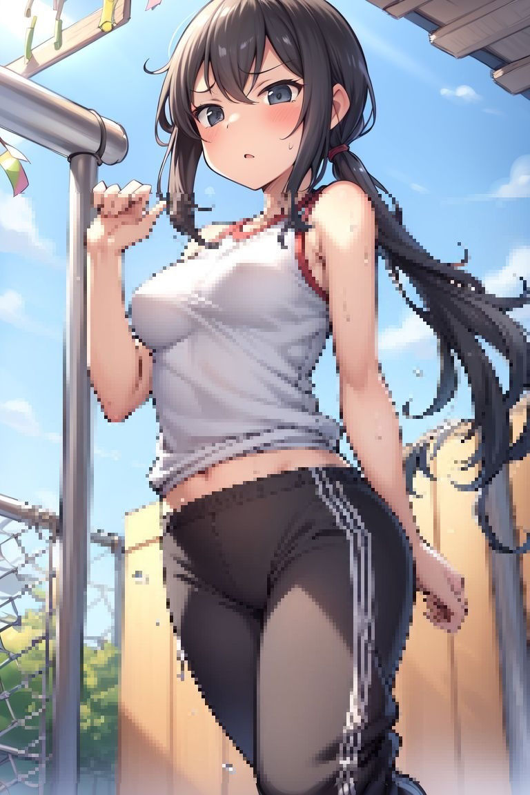 サンプル画像2:ジョギング美少女と公衆トイレでセックス！(やらシコ) [d_367544]