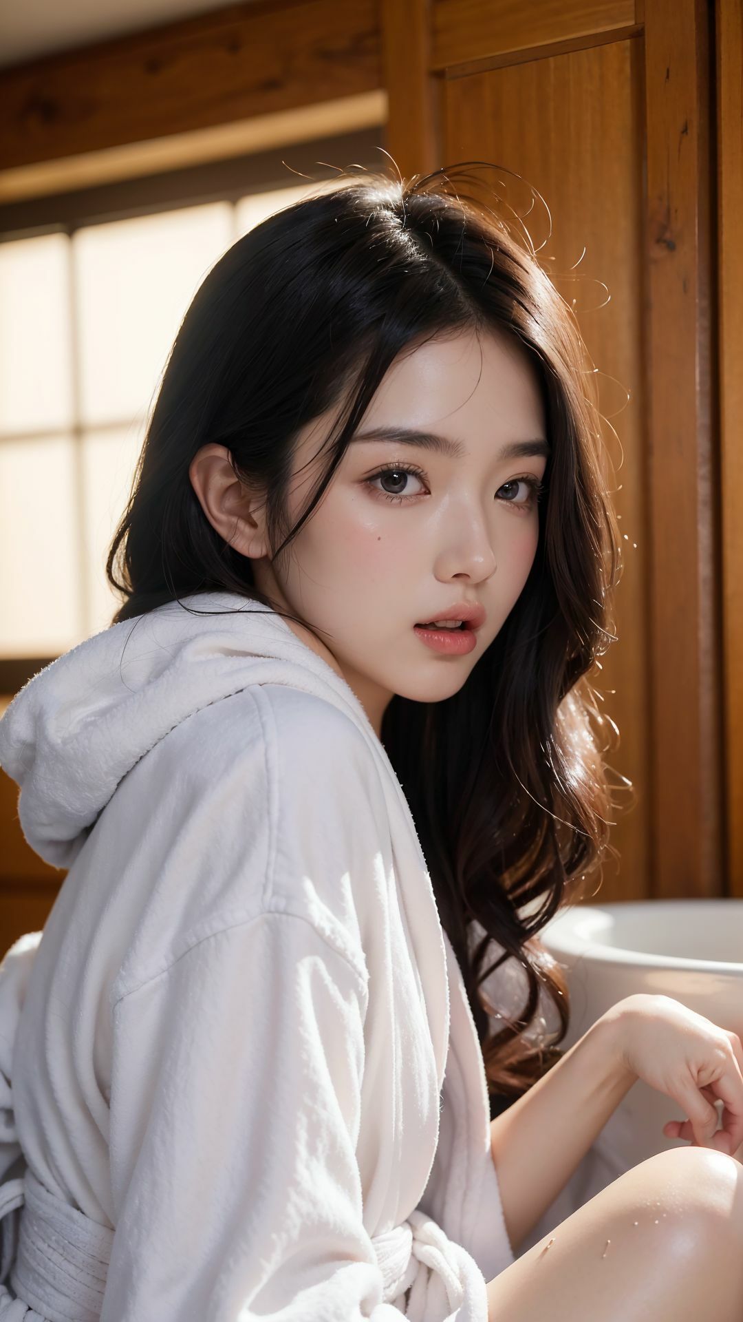 サンプル画像1:美女と不倫温泉旅行(AI Library) [d_367637]