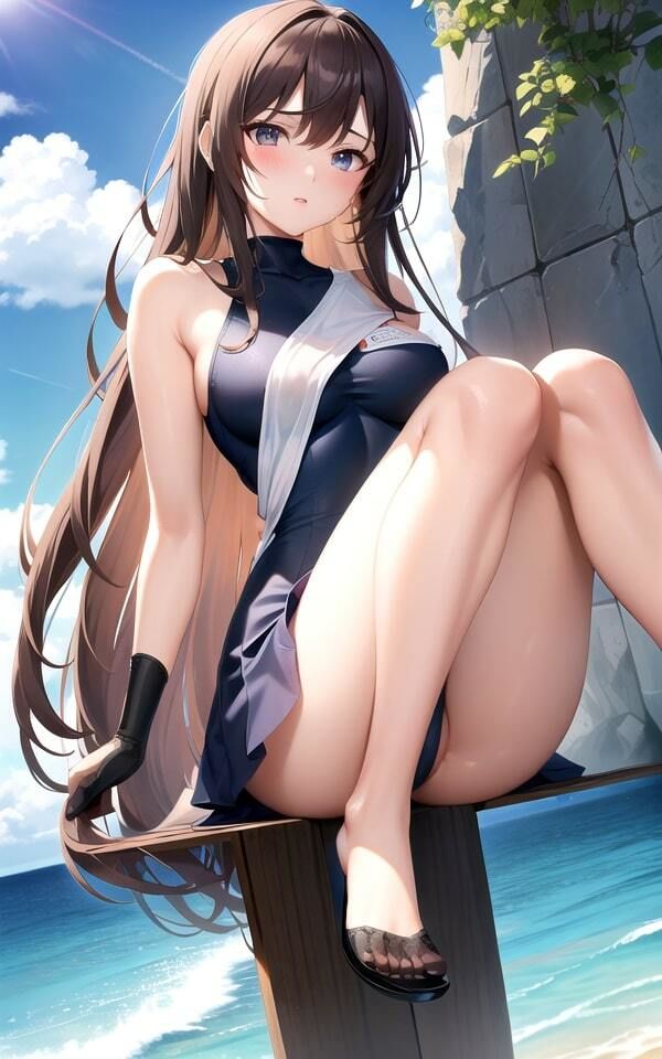 サンプル画像4:スク水女子 AI美女写真集(AI未来) [d_367806]