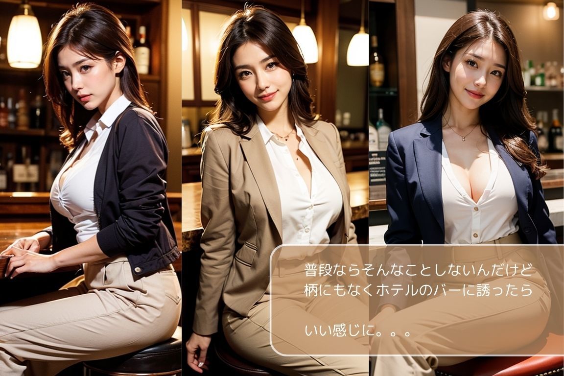 サンプル画像2:出張で地元に来ていたキャリアウーマンと××した話（妄想）第1弾(AI妄想撮影会) [d_367822]