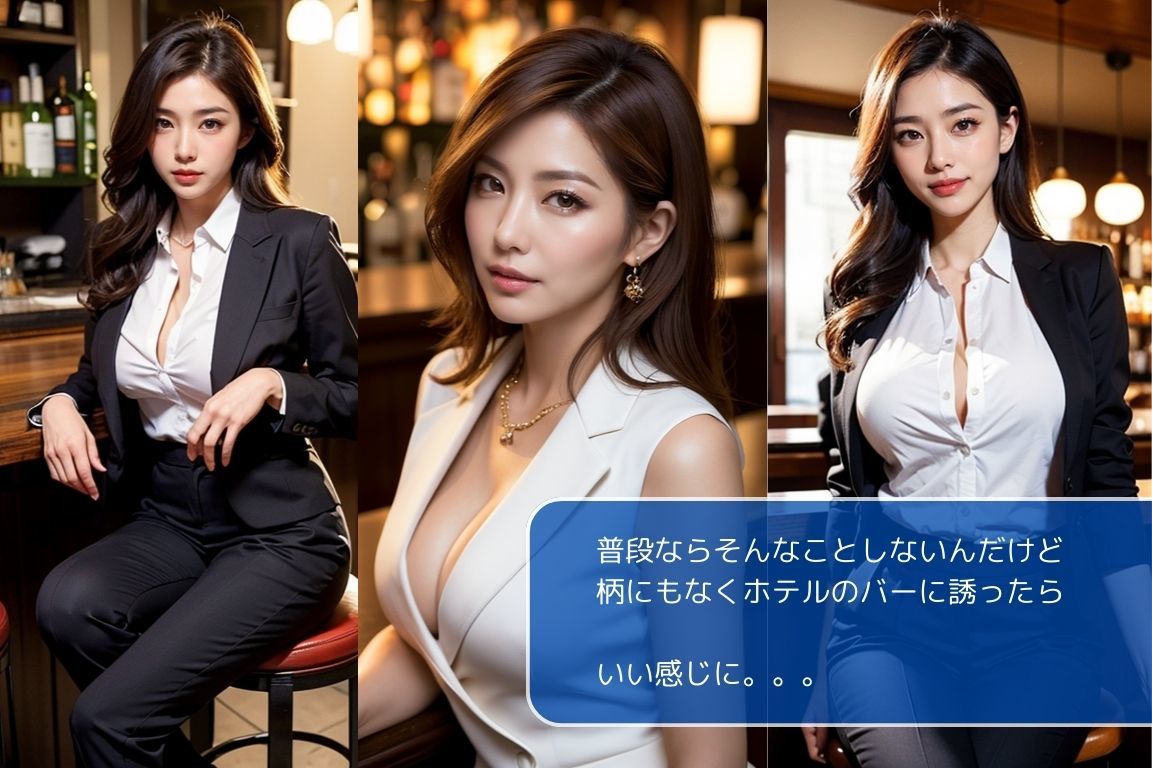 サンプル画像2:出張で地元に来ていたキャリアウーマンと××した話（妄想）第2弾(AI妄想撮影会) [d_367826]