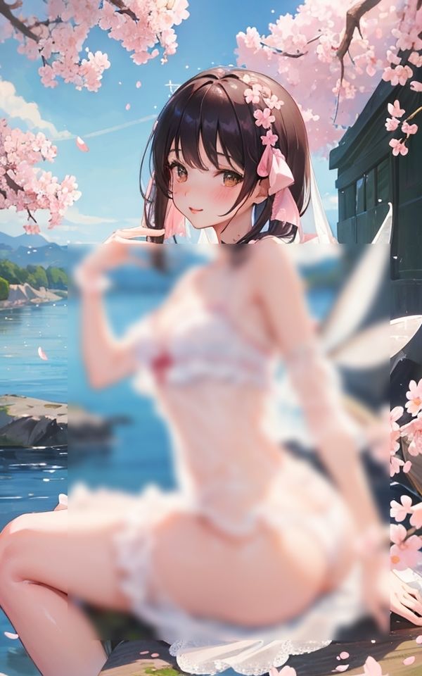 サンプル画像1:春風とエッチな妖精さん(AIハピネス工房) [d_368035]