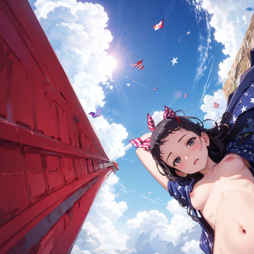 サンプル画像2:星条旗っぽい彼女(うるわし校房) [d_368055]