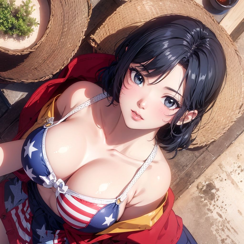 サンプル画像3:星条旗っぽい彼女(うるわし校房) [d_368055]