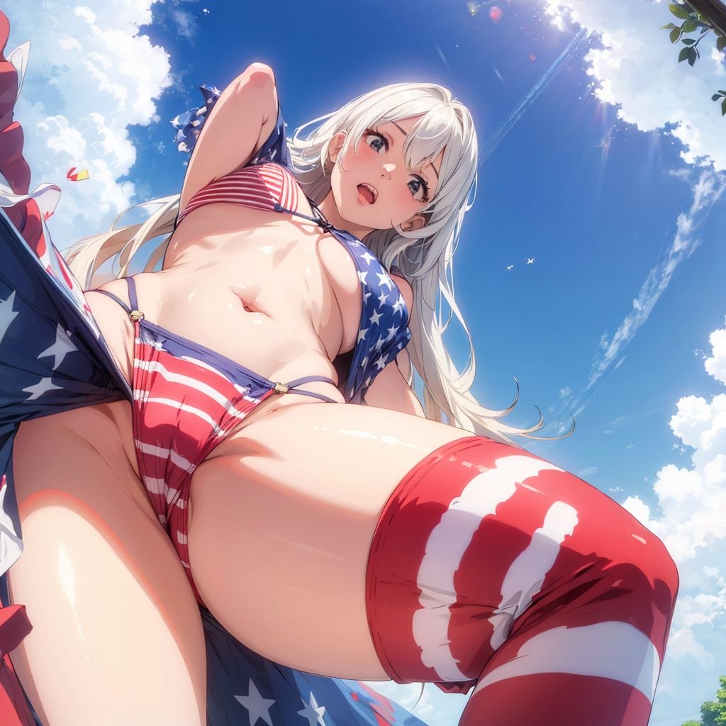 サンプル画像4:星条旗っぽい彼女(うるわし校房) [d_368055]