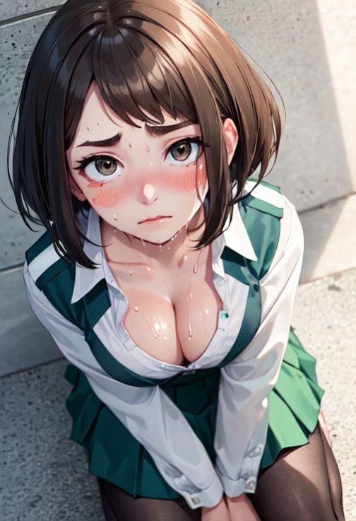 サンプル画像1:僕のヒーローアカデミ◯ 麗日◯茶子みたいな女の子(縦軸と無花果) [d_368094]