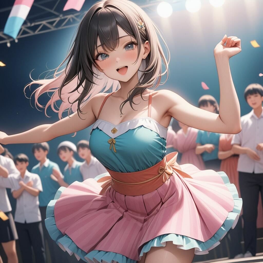 サンプル画像2:のぞき見禁止ヒミツの控え室！フェスティバルで踊るお姉さんたち(ふりかけテキーラ) [d_368129]