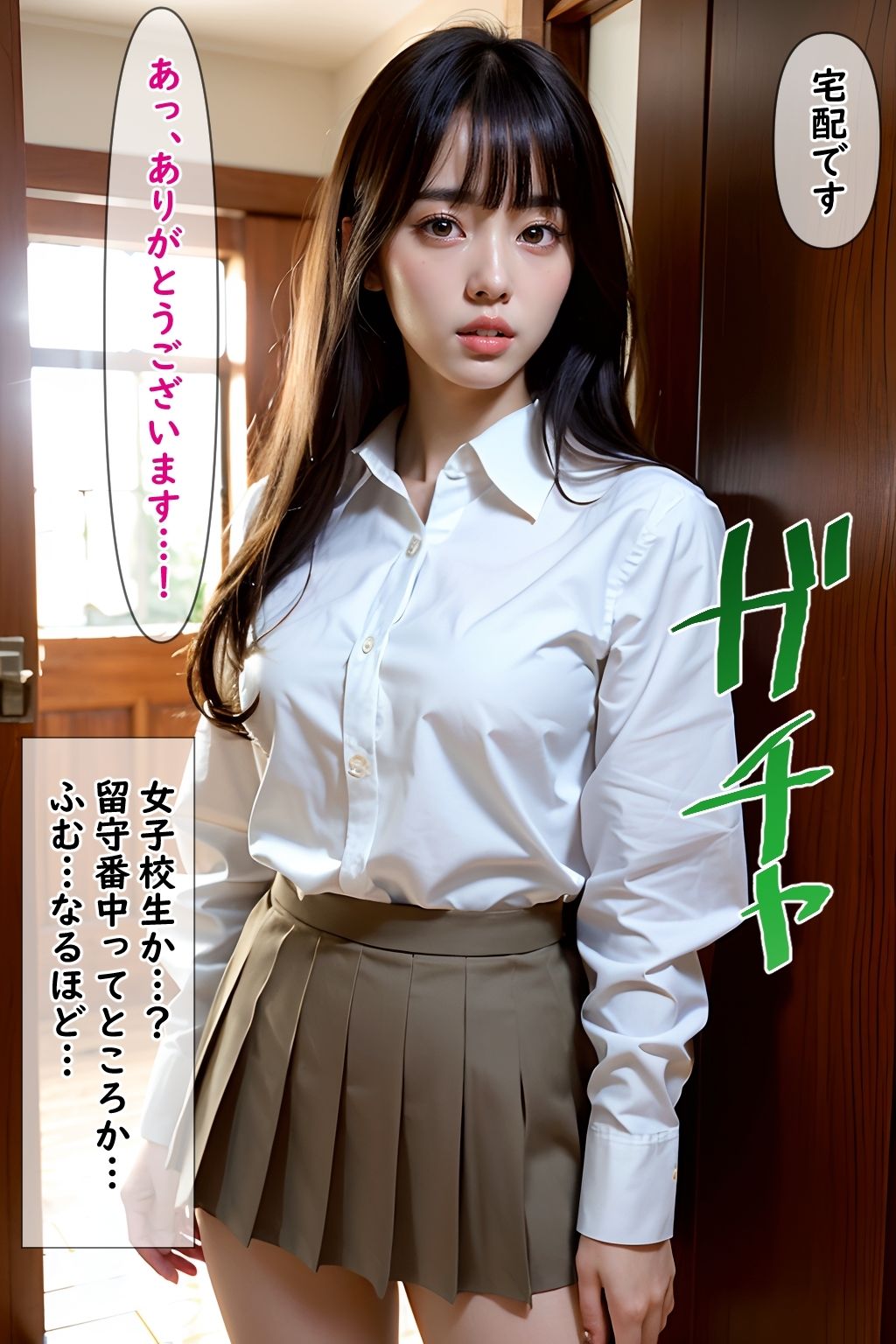 サンプル画像1:催●宅配便2:留守番中のJK編〜産地直送？あのコの子宮に新鮮ザー●ンをお届け〜(官能マンガ（Mスタジオ）) [d_368212]