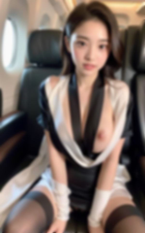 サンプル画像4:入社したての新人巨乳CAが機長を誘惑色仕掛け(I LOVE AI) [d_368233]
