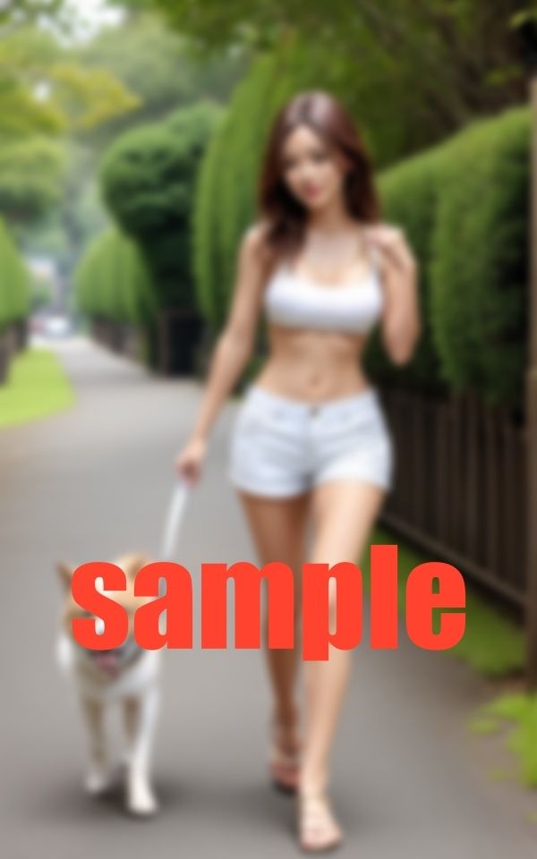 サンプル画像6:こんにちワン！良い天気ですね！毎日の散歩が楽しくなる(官能AI企画24) [d_368235]