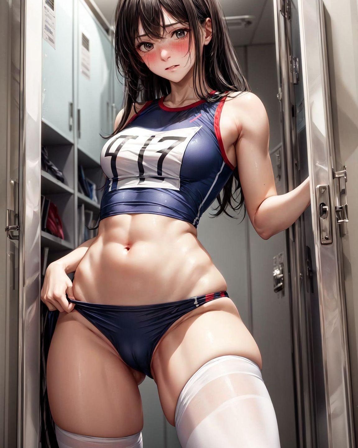 サンプル画像3:ギチギチのユニフォームを着させられた陸上女子達2nd(フェチコン) [d_368403]