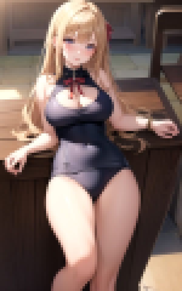 サンプル画像1:爆乳美女とスク水コス撮影(ディープデザイアデータ) [d_368441]