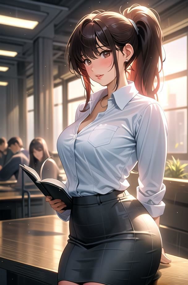 サンプル画像4:【あつがりな私たち】 地球温暖化は深刻化 日本の南に位置する私たちの学校は サウナ状態 服より命を優先した私達が直面したのは カラダの温暖化問題でした・・ ＃4(スタジオかぐや) [d_368447]