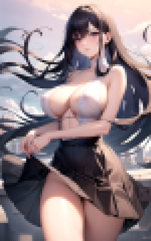 サンプル画像1:目の前の巨乳美女が脱ぎ出した件(淫乱の海) [d_368456]