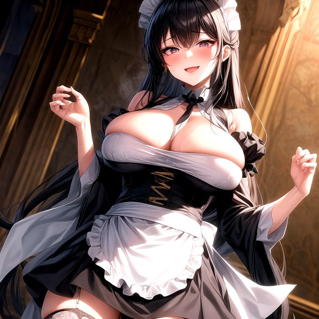 サンプル画像1:黒髪メイドがどエロすぎる件_あまあまでムチムチなご奉仕生活(chichilove) [d_368525]