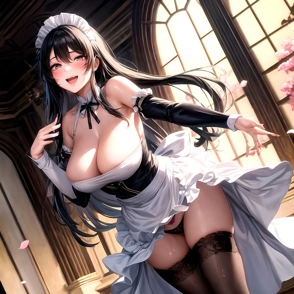 サンプル画像2:黒髪メイドがどエロすぎる件_あまあまでムチムチなご奉仕生活(chichilove) [d_368525]