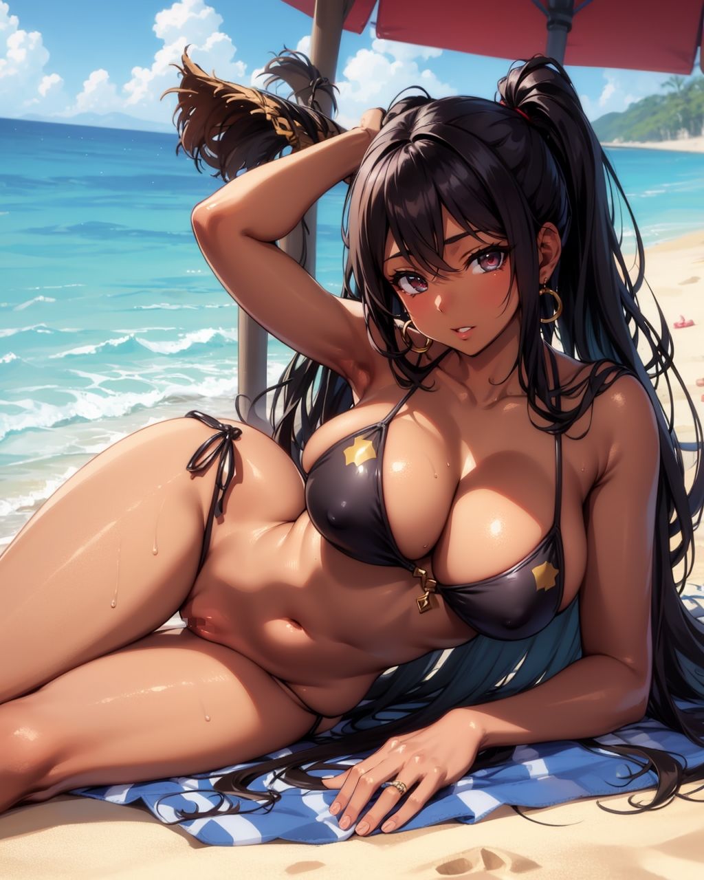 サンプル画像3:ヤリマンハメパコギャルビッチビーチ(mossaki) [d_368530]