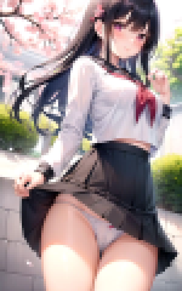 サンプル画像1:下から見る幼馴染みの性春パンツ(AI imagination) [d_368662]