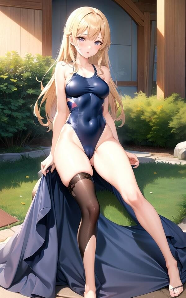 サンプル画像1:スク水女子 AI美女写真集7(AIcom) [d_368663]