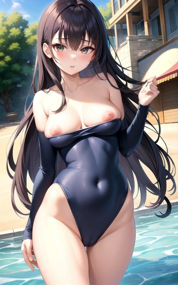 サンプル画像2:スク水女子 AI美女写真集7(AIcom) [d_368663]