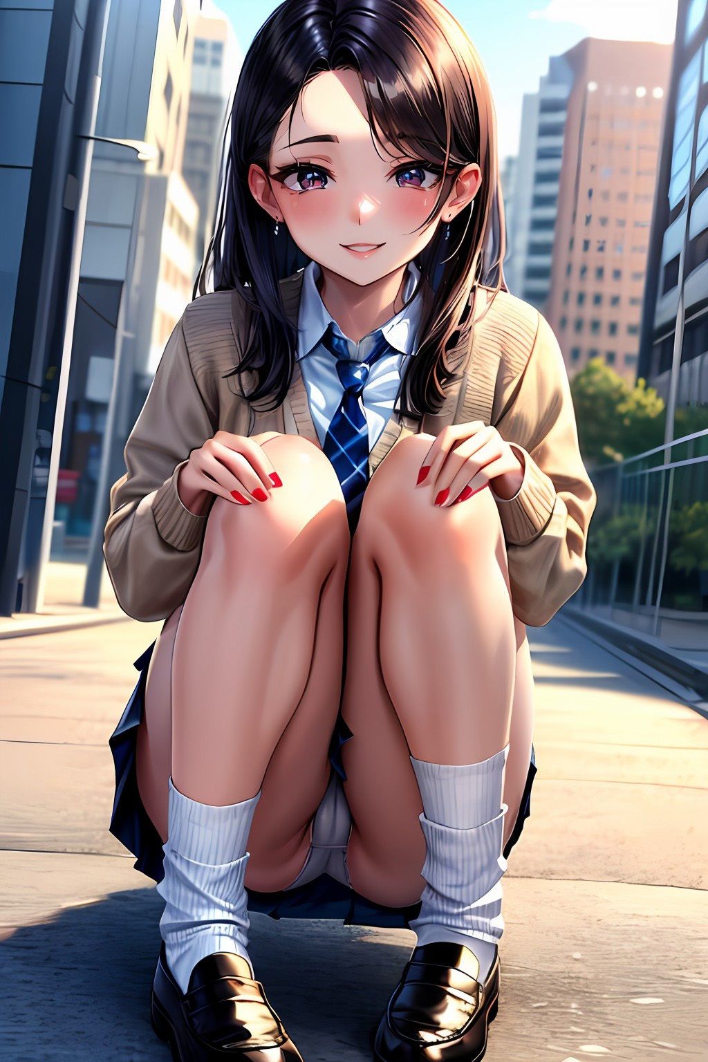 サンプル画像1:多目的トイレでお口とアナルを売ってインスタント援交するギャルJK達！だって、お口とアナルは性交じゃないでしょ♪(たまごサンド) [d_368783]