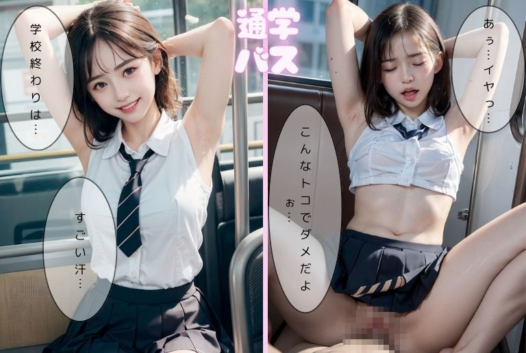 サンプル画像6:ガン見！JKワキSEX(AI美女マスター) [d_368814]