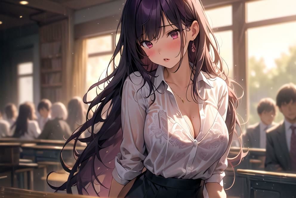 サンプル画像2:【あつがりな私たち】 地球温暖化は深刻化 日本の南に位置する私たちの学校は サウナ状態 服より命を優先した私達が直面したのは カラダの温暖化問題でした・・ ＃5(スタジオかぐや) [d_368946]