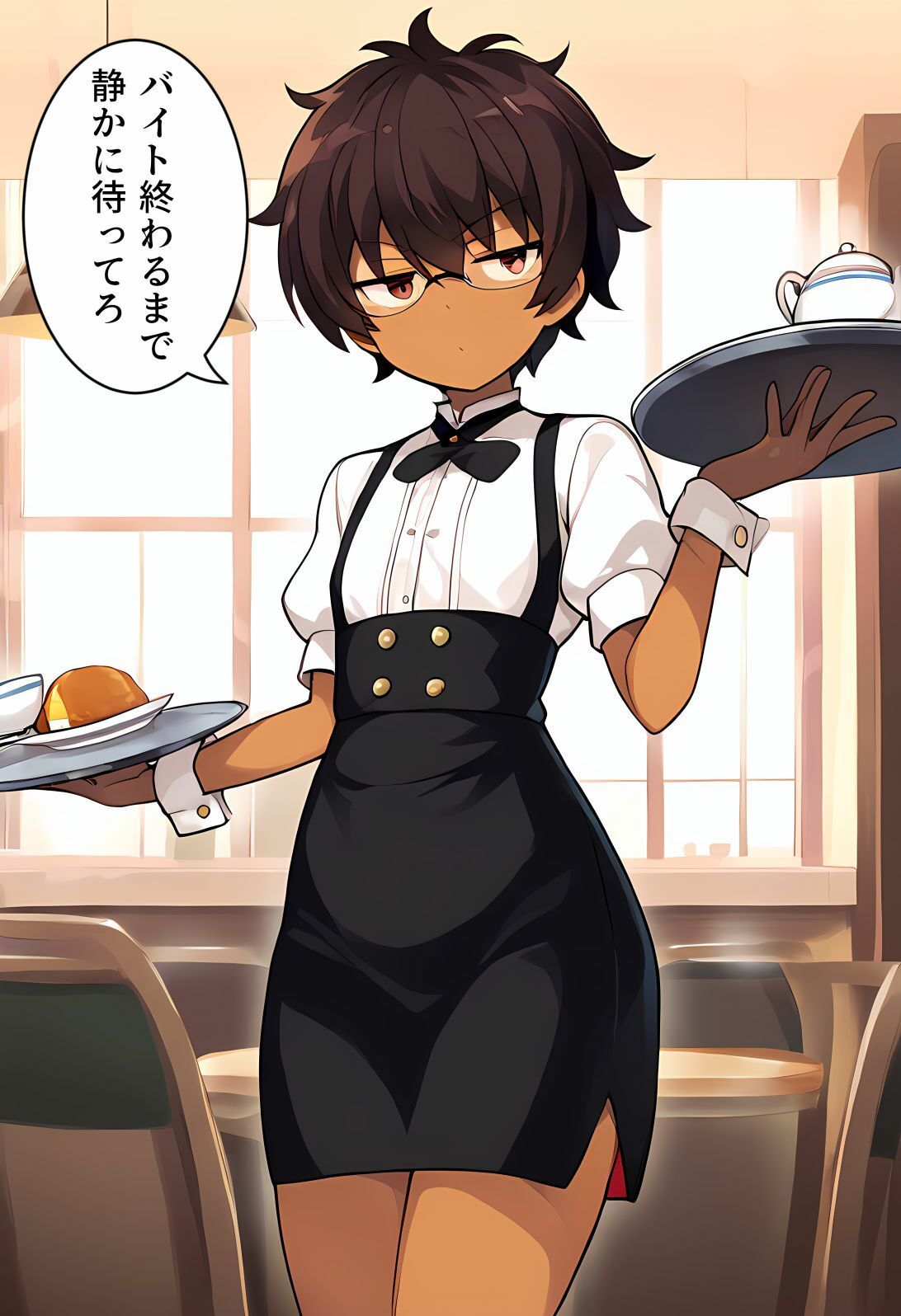 サンプル画像1:色気はないけどエッチな子(褐色眼鏡工房) [d_368970]