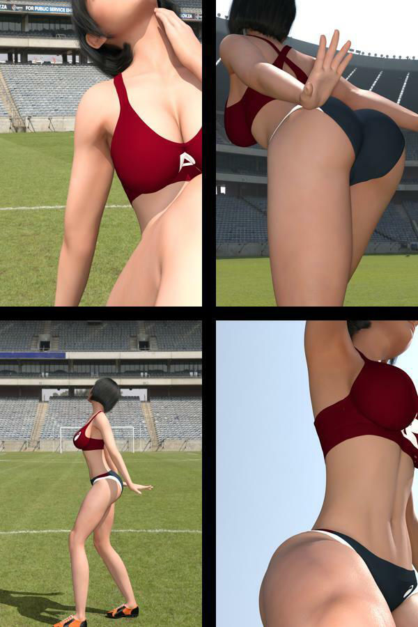 サンプル画像1:フェティッシュ陸上女子写真集『霧島愛結衣（きりしまめい）』Sporty（スポーティ）-01(Ozone_Layer) [d_368974]