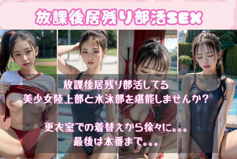 サンプル画像1:女子校生の居残り部活SEX(AI美女マスター) [d_368975]