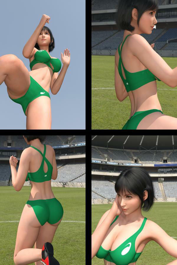 サンプル画像1:フェティッシュ陸上女子写真集『霧島愛結衣（きりしまめい）』Sporty（スポーティ）-02(Ozone_Layer) [d_368976]