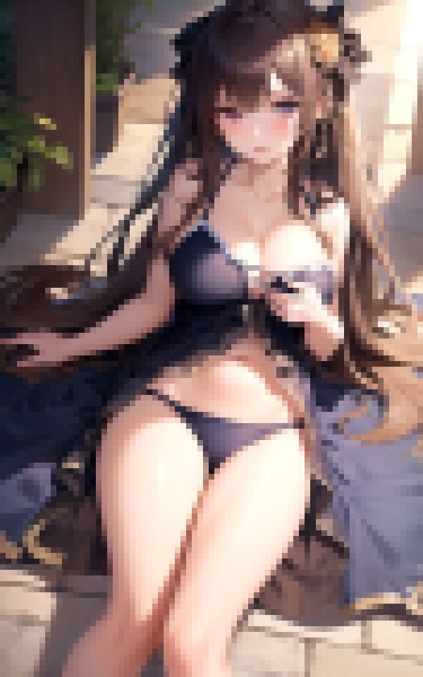 サンプル画像2:スク水姿の幼馴染みがいきなり誘惑(エロAIエディションズ) [d_369049]