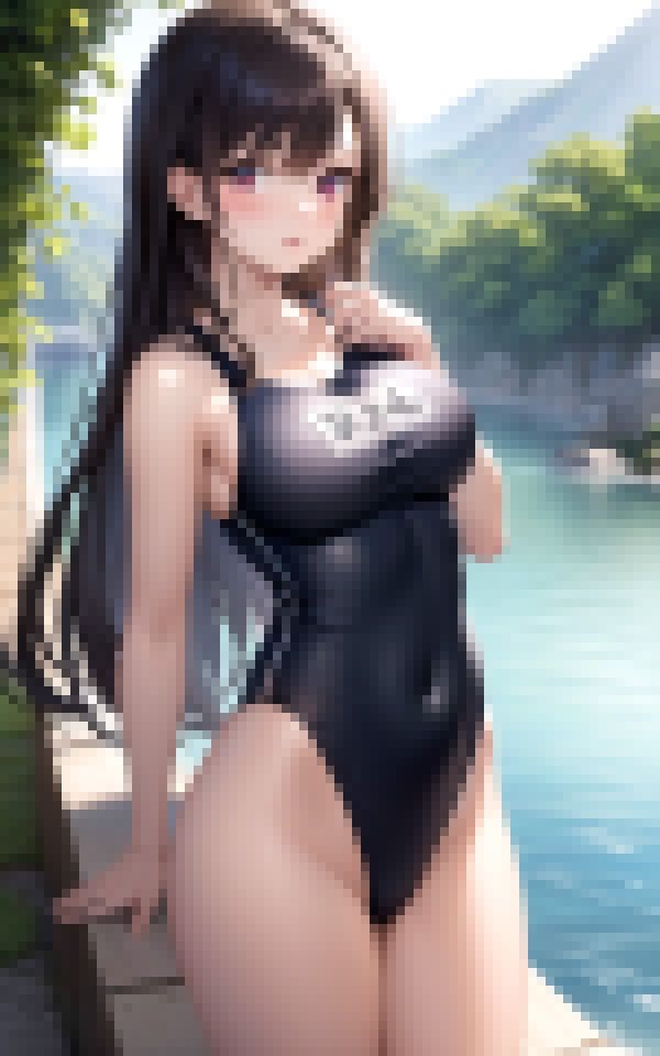 サンプル画像2:妹にスク水を着させてみました。(艶技のマトリクス) [d_369067]